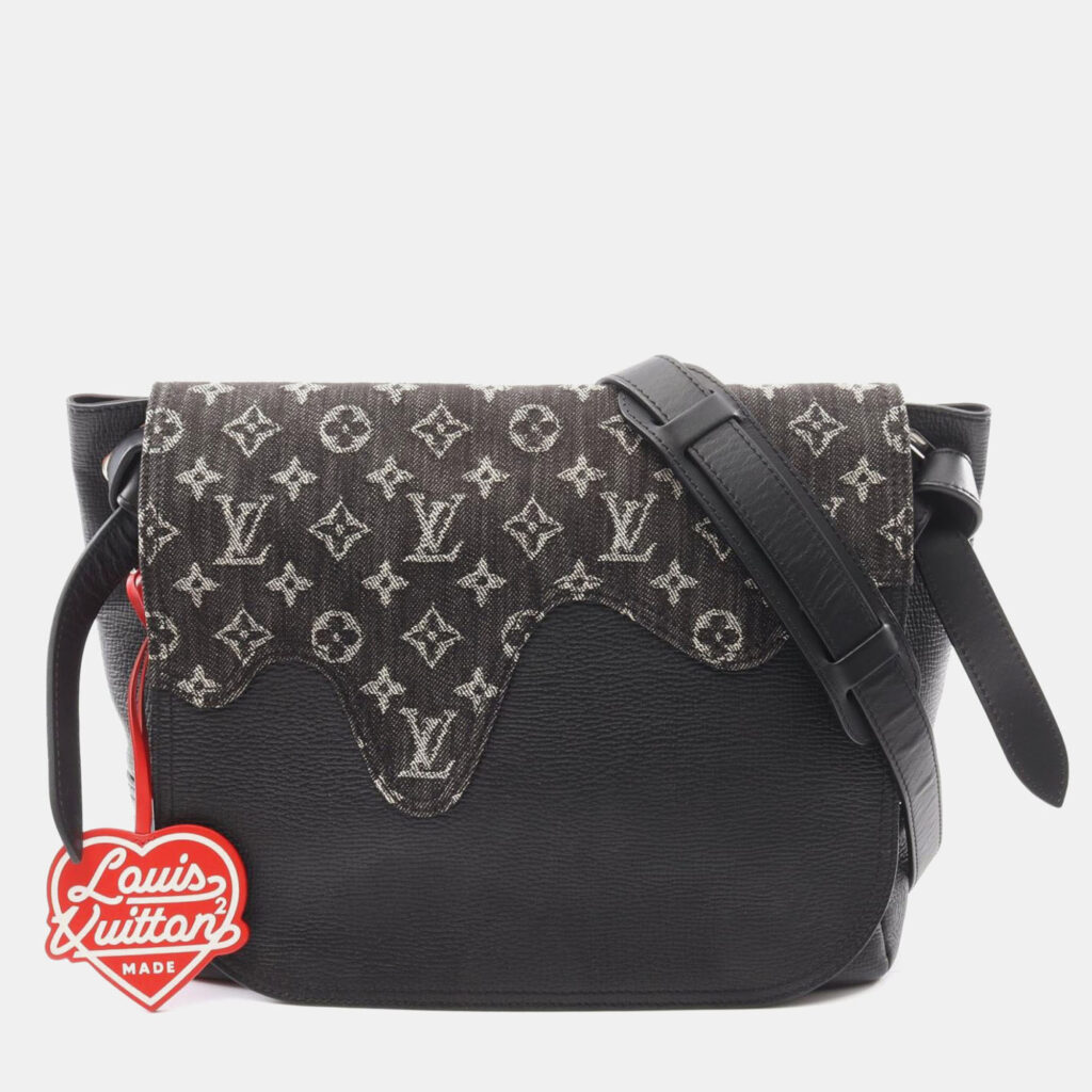 Louis Vuitton x Nigo Busas Tokyo Shoulder Bag Monogram Denim Black Louis Vuitton x Nigo Busas Tokyo Shoulder Bag Monogram Denim Black
