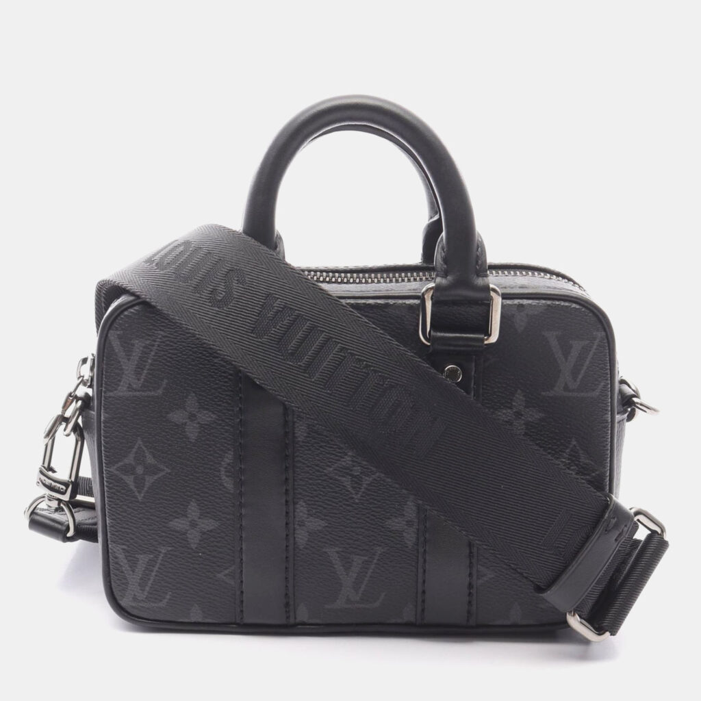 Louis Vuitton Nano PDV Monogram Eclipse Canvas Shoulder Bag Louis Vuitton Nano PDV Monogram Eclipse Canvas Shoulder Bag