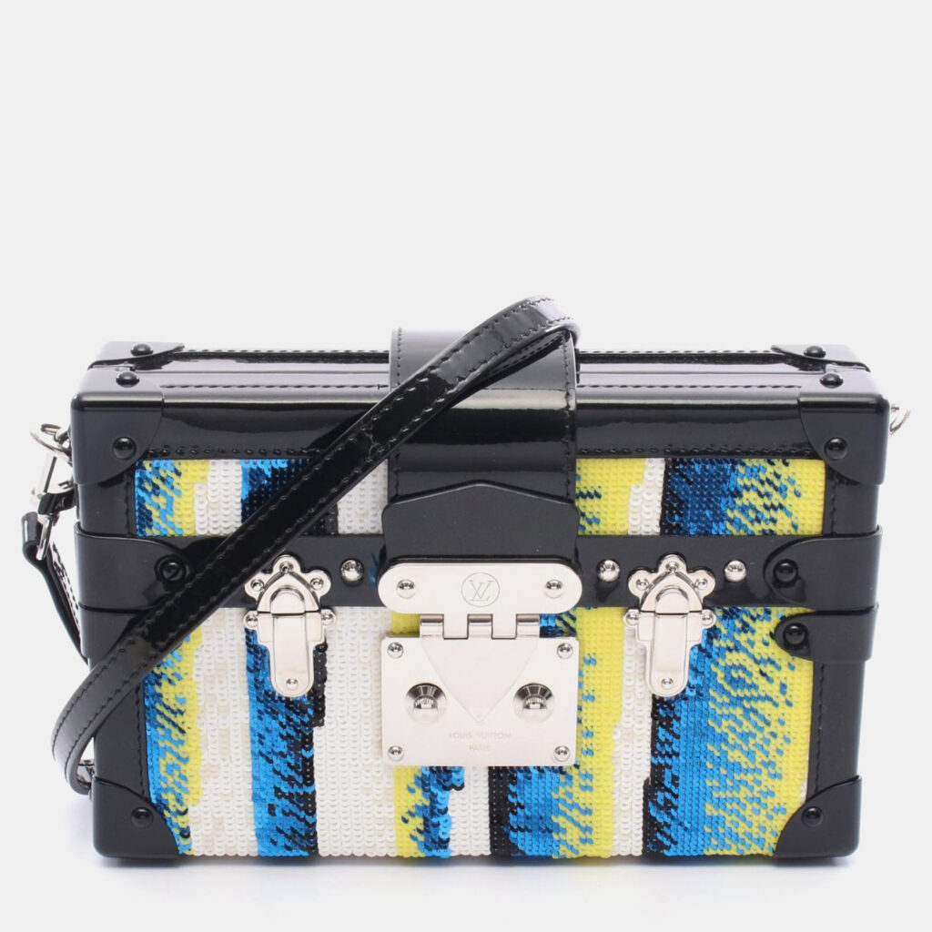 Louis Vuitton Petite Malle Multicolor Sequin Patent Leather Shoulder Bag Louis Vuitton Petite Malle Multicolor Sequin Patent Leather Shoulder Bag