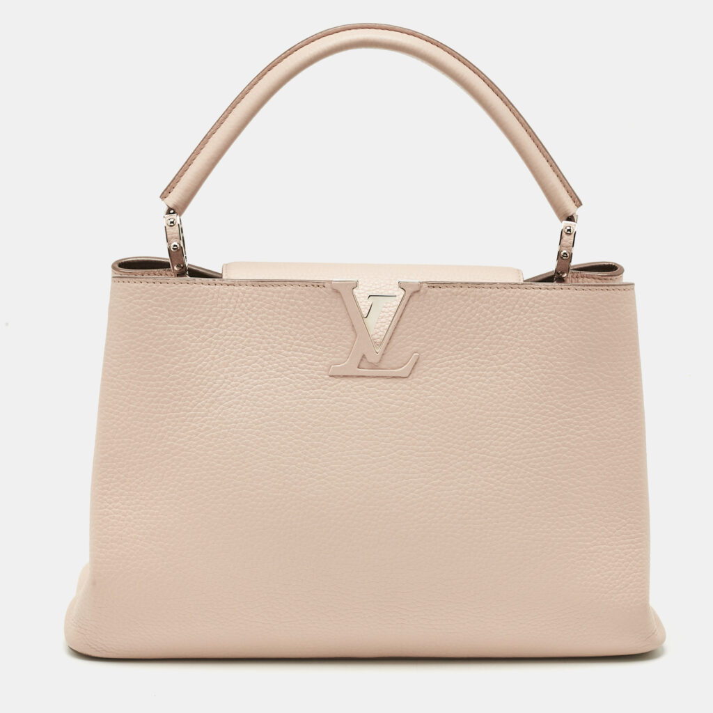 Louis Vuitton Galet Taurillon Leather Capucines MM Bag