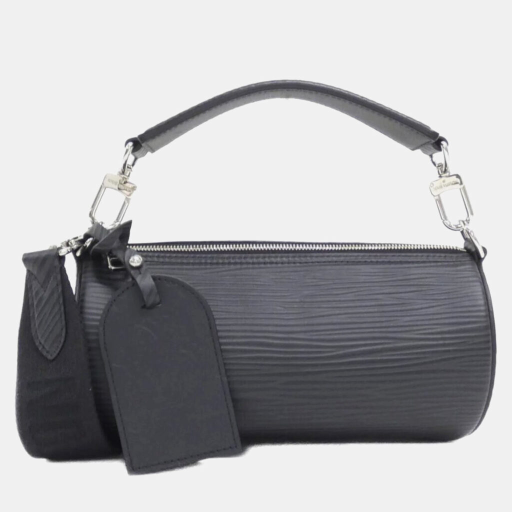 Louis Vuitton Soft Polochon PM Black Epi Leather Shoulder Bag Louis Vuitton Soft Polochon PM Black Epi Leather Shoulder Bag