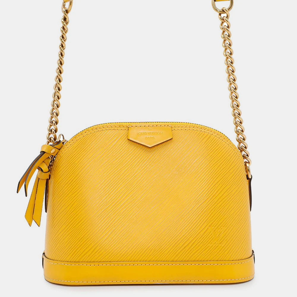 Louis Vuitton Alma Mini Citron Epi Leather Chain Bag Louis Vuitton Alma Mini Citron Epi Leather Chain Bag