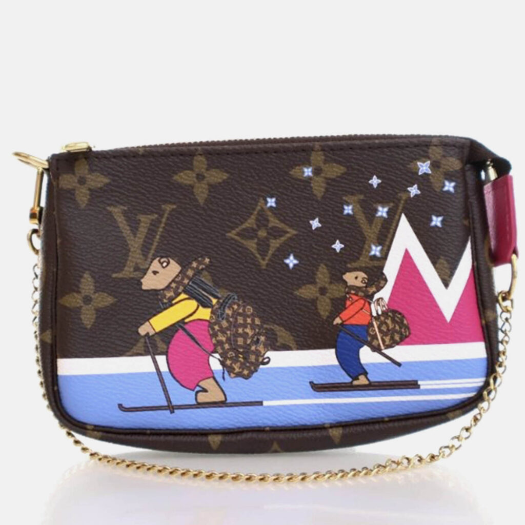 Louis Vuitton Christmas Animation Mini Pochette Monogram Canvas Bag