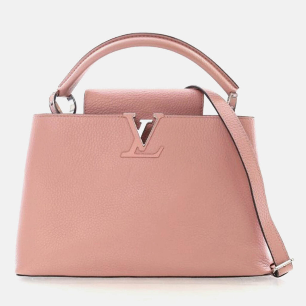 Louis Vuitton Capucines PM Pink Taurillon Leather Handbag