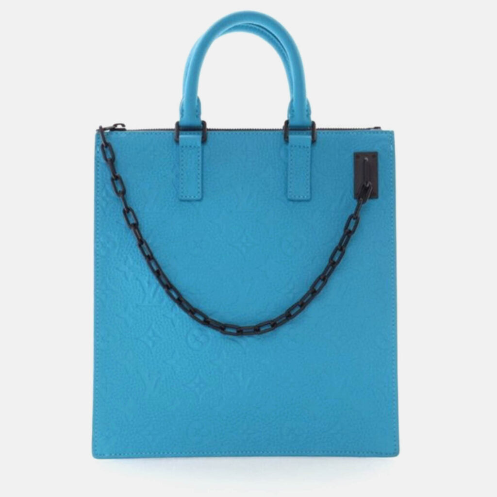 Louis Vuitton Sac Plat Monogram Taurillon Leather Tote Bag