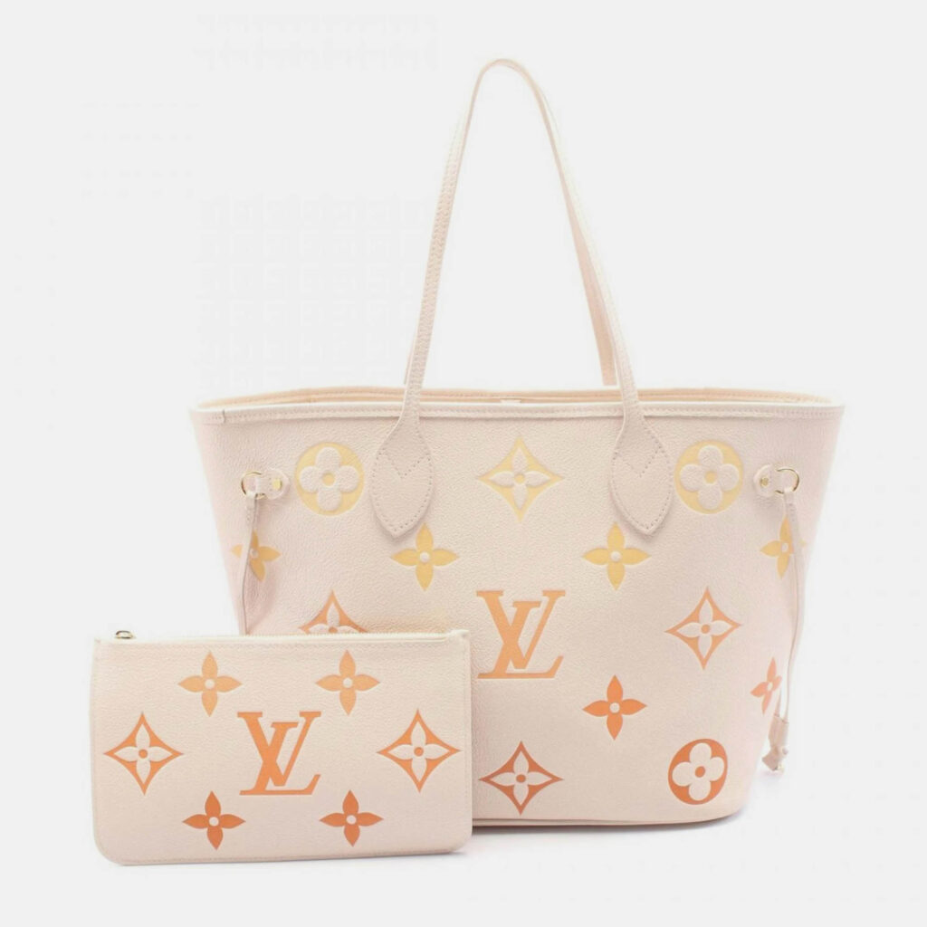 Louis Vuitton Neverfull MM Bicolour Monogram Empreinte Leather Shoulder Bag Louis Vuitton Neverfull MM Bicolour Monogram Empreinte Leather Shoulder Bag