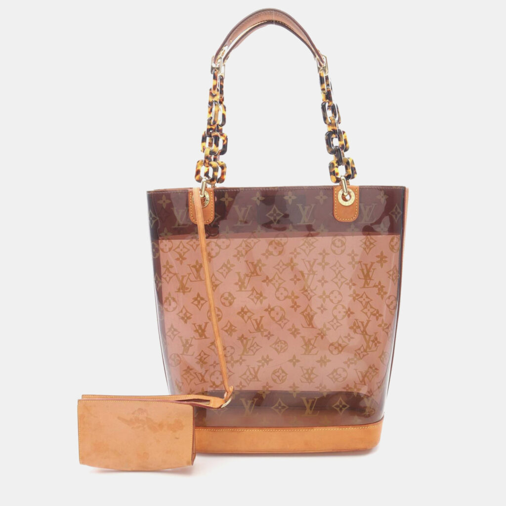 Louis Vuitton Cabas Amble Mm Tote Bag Monogram Plastics Brown Louis Vuitton Cabas Amble Mm Tote Bag Monogram Plastics Brown