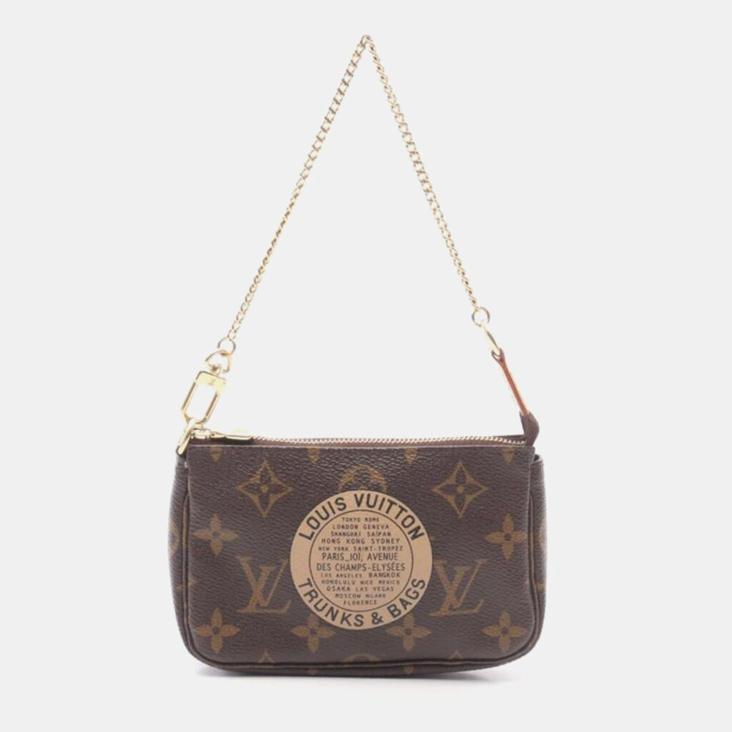 Louis Vuitton Mini Pochette Accessoires Monogram Canvas Leather Crossbody Bag Louis Vuitton Mini Pochette Accessoires Monogram Canvas Leather Crossbody Bag