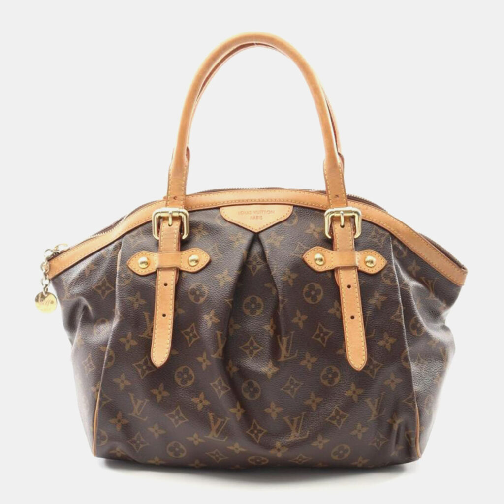 Louis Vuitton Tivoli GM Brown Monogram Canvas Leather Shoulder Bag Louis Vuitton Tivoli GM Brown Monogram Canvas Leather Shoulder Bag