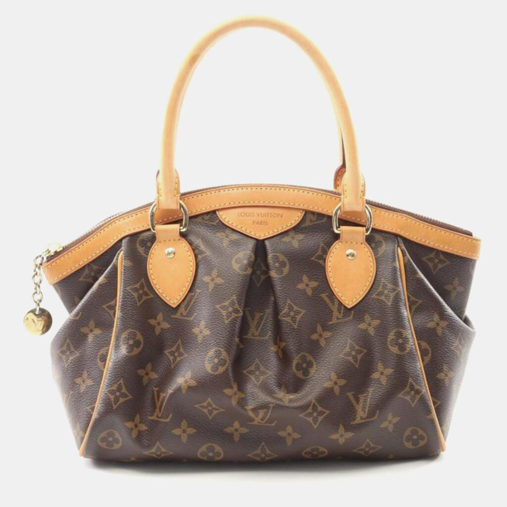 Louis Vuitton Tivoli PM Brown Monogram Canvas Tote Bag Louis Vuitton Tivoli PM Brown Monogram Canvas Tote Bag