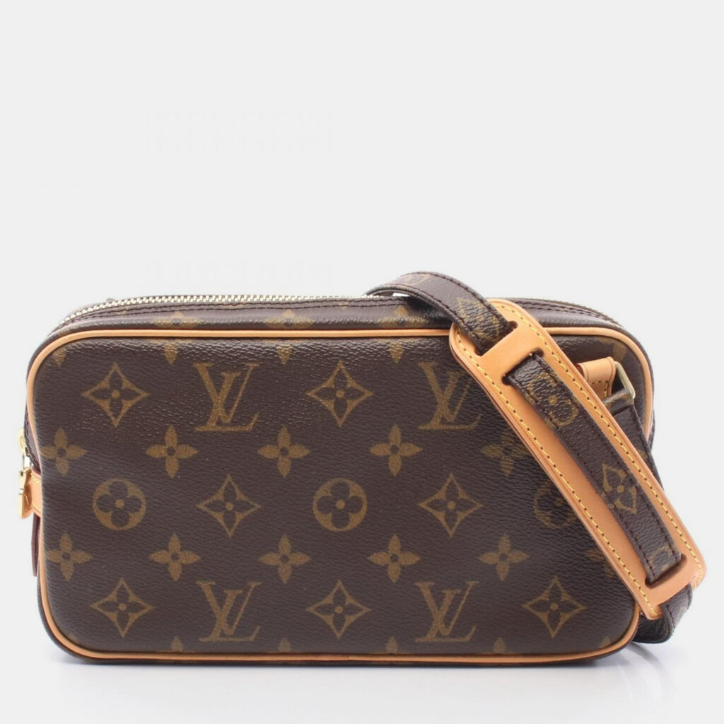 Louis Vuitton Pochette Marly Bandouliere Brown Monogram Canvas Crossbody Bag Louis Vuitton Pochette Marly Bandouliere Brown Monogram Canvas Crossbody Bag