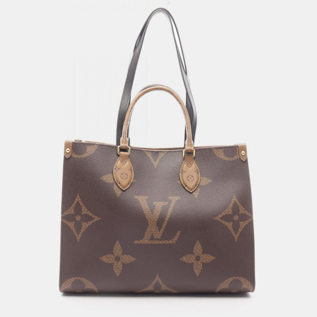 Louis Vuitton OnTheGo MM Brown Monogram Giant Reverse Canvas Tote Bag