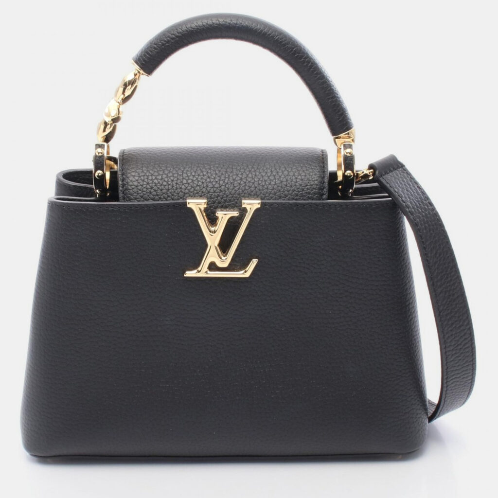 Louis Vuitton Capucines BB Black Leather Shoulder Bag