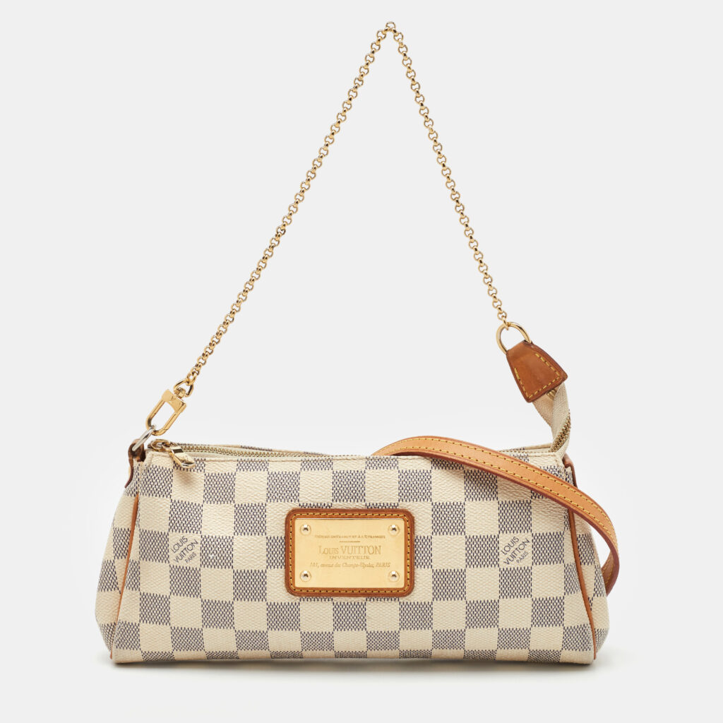 Louis Vuitton Damier Azur Canvas Eva Pochette Bag Louis Vuitton Damier Azur Canvas Eva Pochette Bag