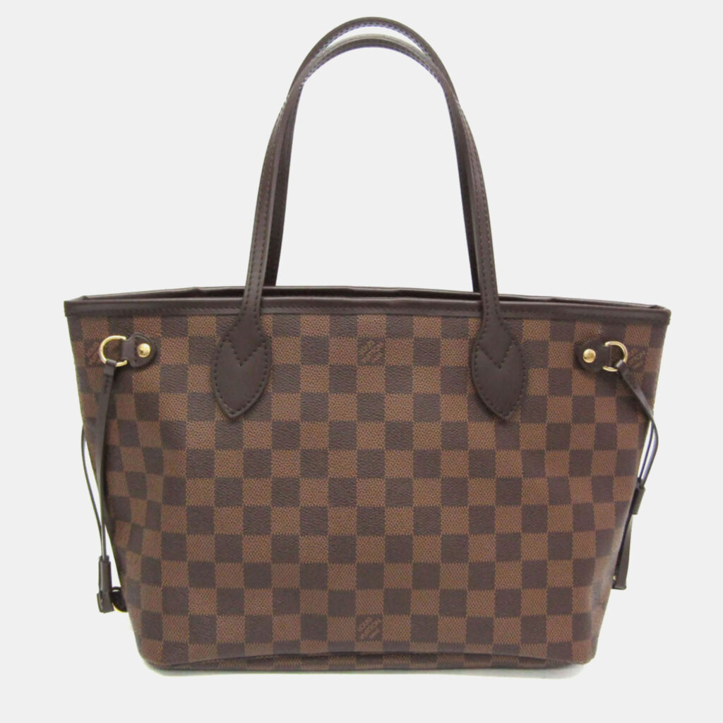 Louis Vuitton Neverfull PM Damier Ebene Coated Canvas Tote Bag