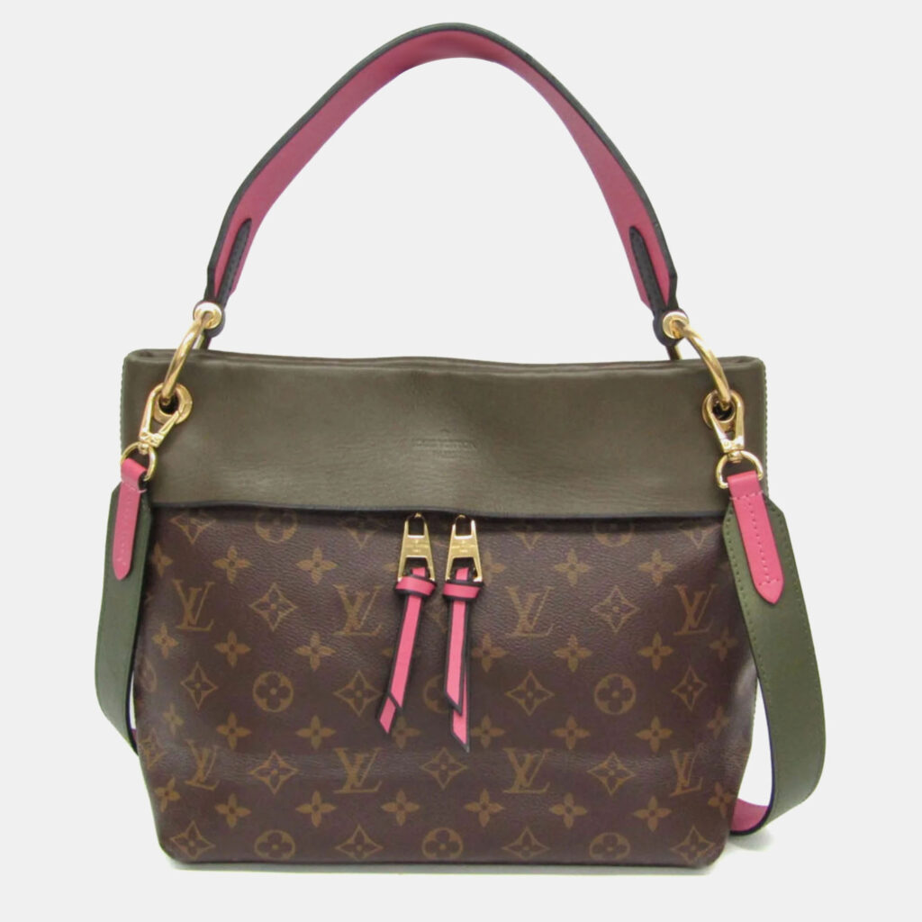 Louis Vuitton Tuileries Monogram Pink Khaki Canvas and Leather Shoulder Bag