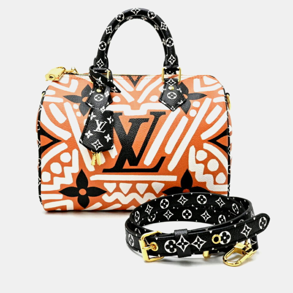 Louis Vuitton LV Crafty Speedy Bandouliere 25 White Monogram Canvas Handbag Louis Vuitton LV Crafty Speedy Bandouliere 25 White Monogram Canvas Handbag