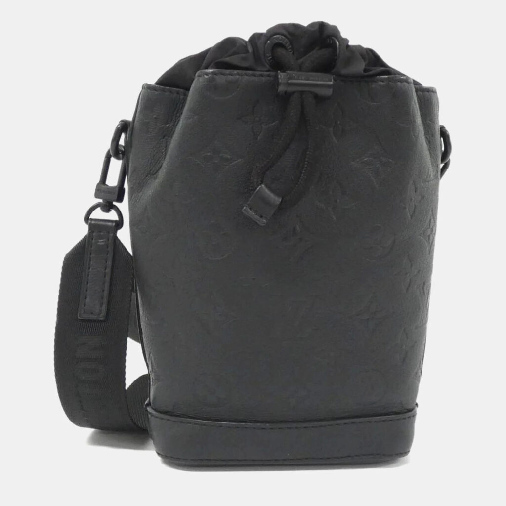 Louis Vuitton Noe Sling Black Monogram Shadow Leather Shoulder Bag Louis Vuitton Noe Sling Black Monogram Shadow Leather Shoulder Bag