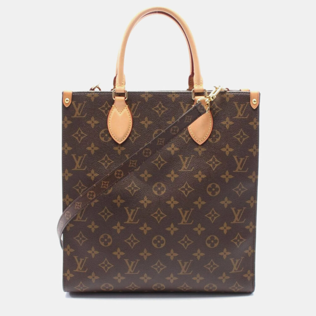 Louis Vuitton Sac Plat PM Brown Monogram Coated Canvas Tote Bag