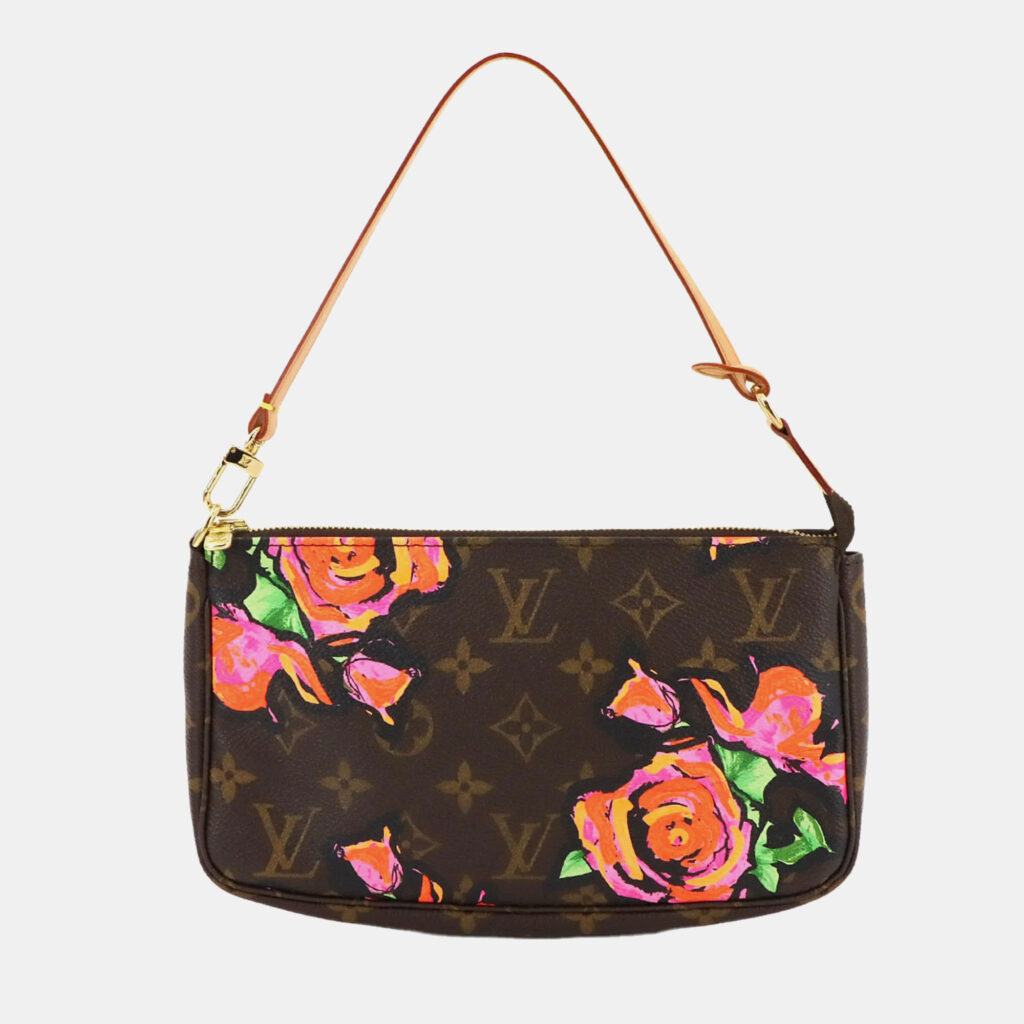 Louis Vuitton Pochette Accessoires Rose Monogram Brown Pink Coated Canvas Shoulder Bag Louis Vuitton Pochette Accessoires Rose Monogram Brown Pink Coated Canvas Shoulder Bag