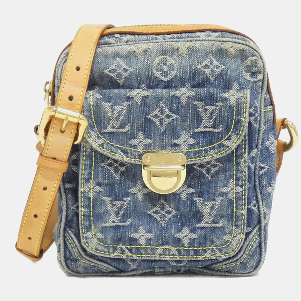 Louis Vuitton Denim Monogram Blue Camera Bag