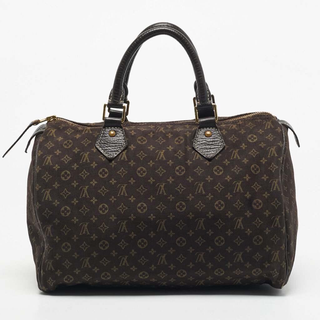 Louis Vuitton Fusain Monogram Mini Lin Canvas Speedy 30 Bag Louis Vuitton Fusain Monogram Mini Lin Canvas Speedy 30 Bag