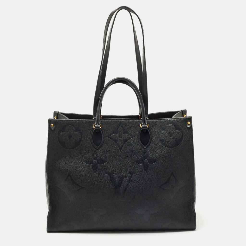 luxury-women-louis-vuitton-used-handbags-p1189932-012-1.jpg Louis Vuitton Black Monogram Empreinte Leather Onthego GM Bag