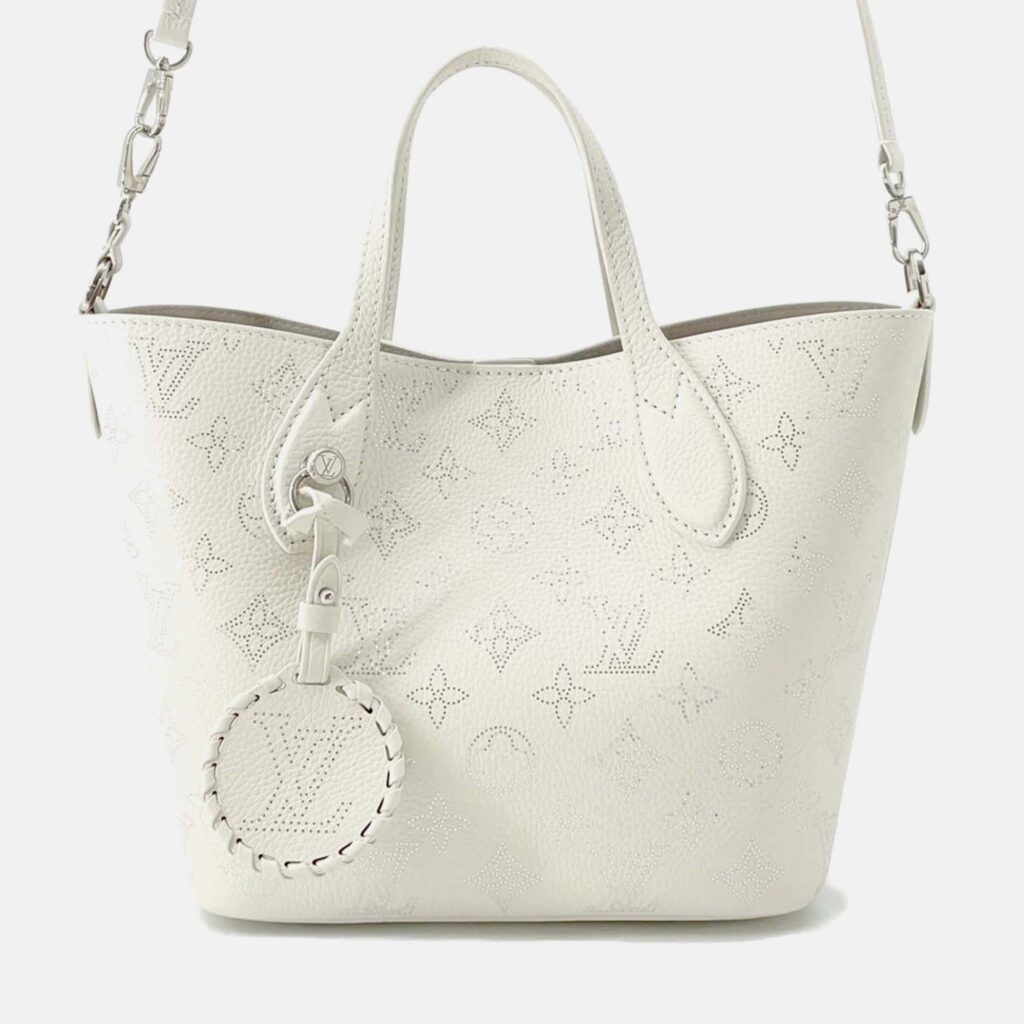 Louis Vuitton Blossom PM White Monogram Mahina Leather Shoulder Bag