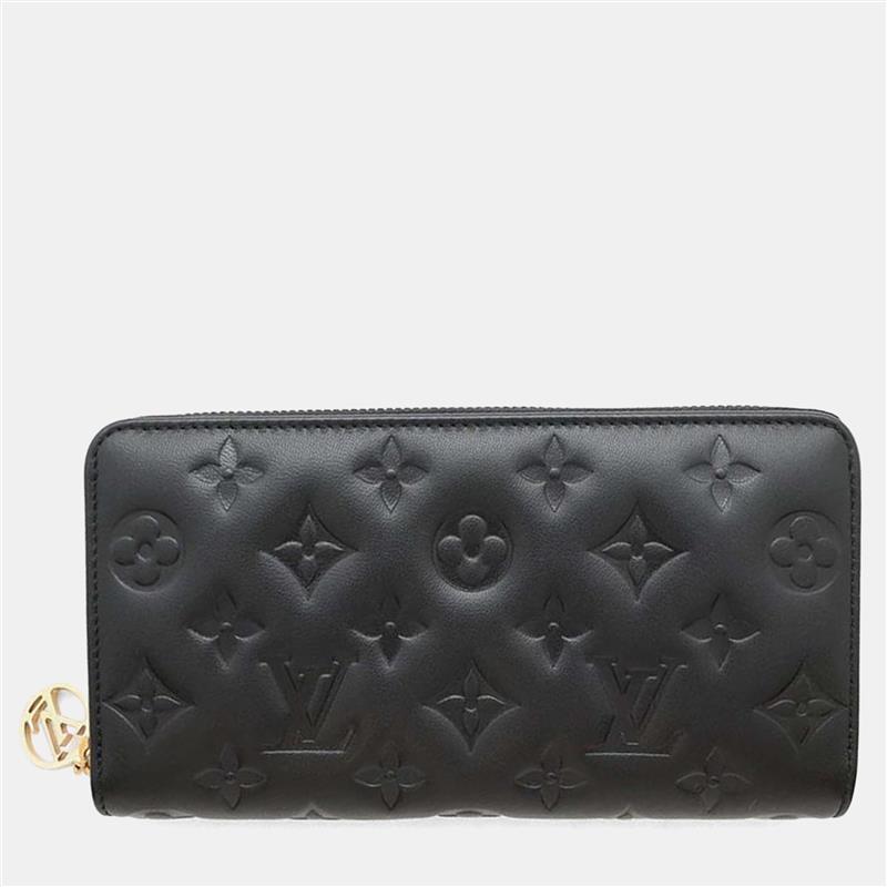 Louis Vuitton Zippy Noir Monogram Lambskin Wallet Louis Vuitton Zippy Noir Monogram Lambskin Wallet