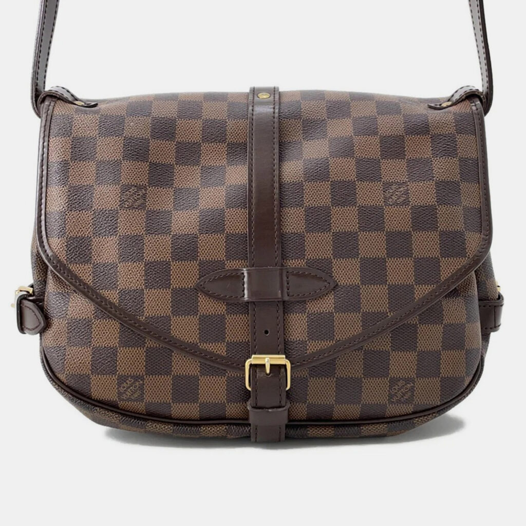 Louis Vuitton Saumur SPO 30 Red Damier Ebene Canvas Bag Louis Vuitton Saumur SPO 30 Red Damier Ebene Canvas Bag