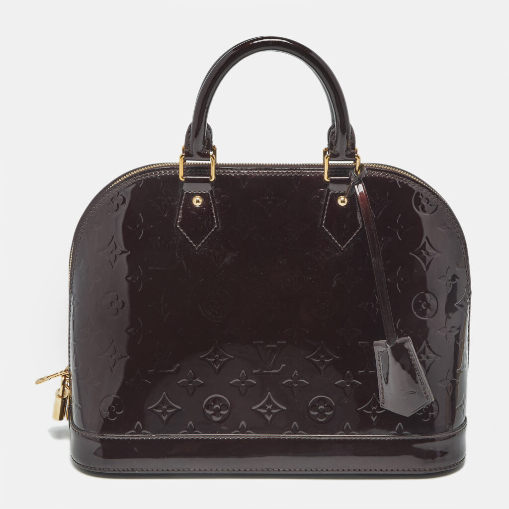 Louis Vuitton Amarante Monogram Vernis Alma PM Bag w/ Wallet Louis Vuitton Amarante Monogram Vernis Alma PM Bag w/ Wallet