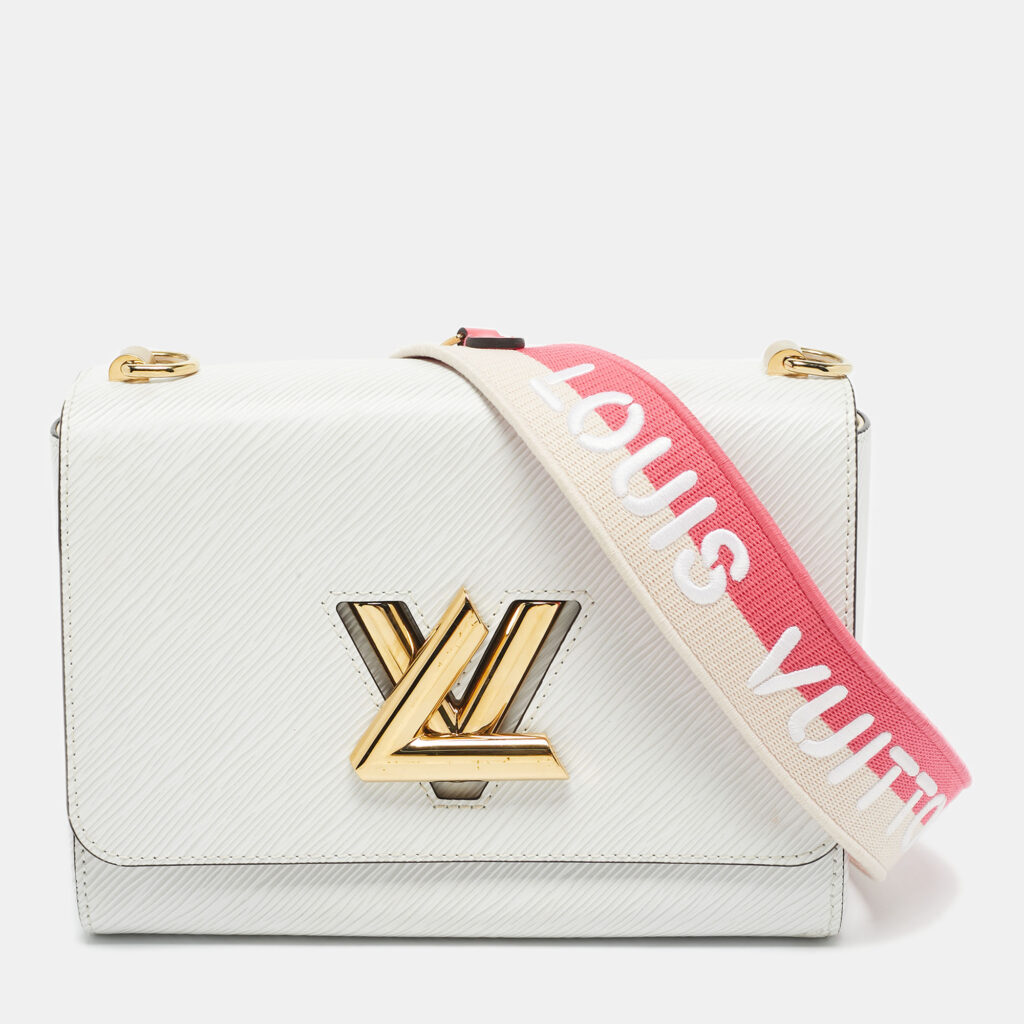 Louis Vuitton White Epi Leather Twist MM Bag