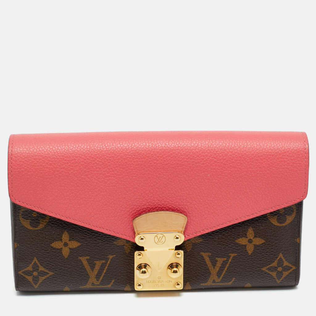 luxury-women-louis-vuitton-used-handbags-p1191302-008-1.jpg Louis Vuitton Rose Litchi Monogram Canvas and Leather Pallas Wallet