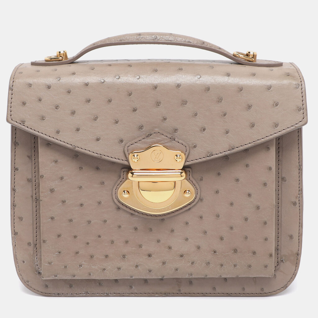 Louis Vuitton Beige Ostrich Mirada Bag