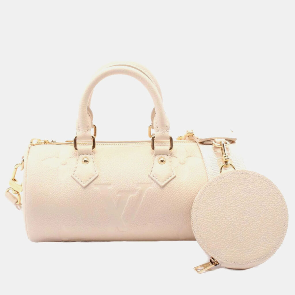 Louis Vuitton Papillon BB Ivory Monogram Empreinte Leather Handbag Louis Vuitton Papillon BB Ivory Monogram Empreinte Leather Handbag