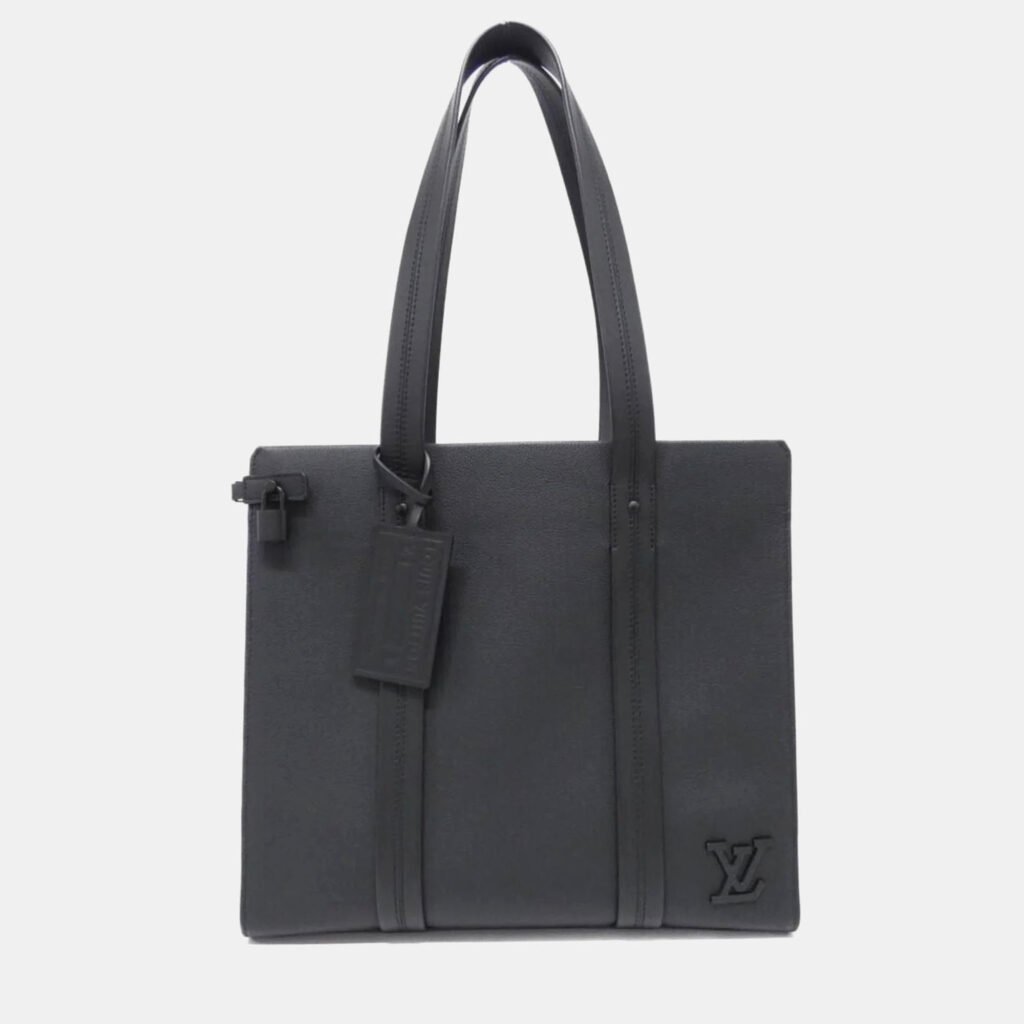 Louis Vuitton Take Off Tote Black Aerogram Leather Handbag