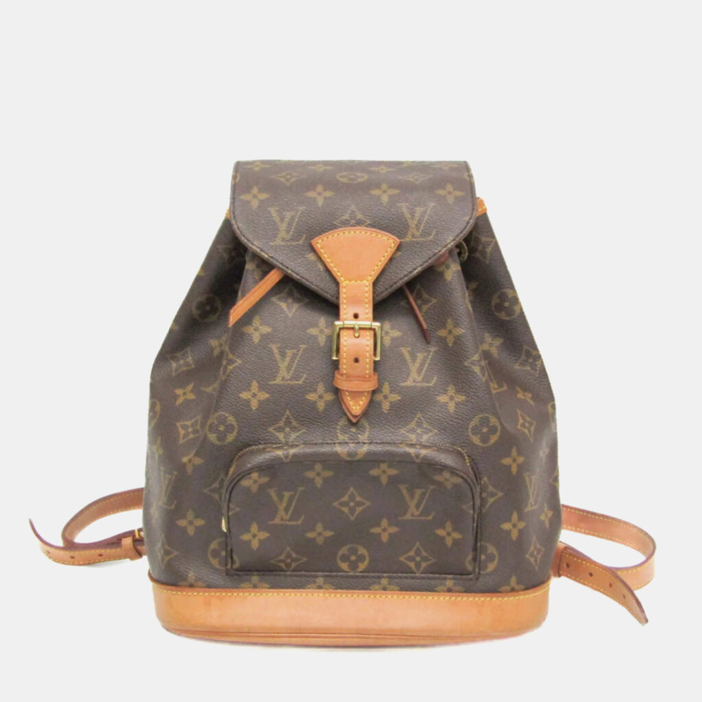 Louis Vuitton Montsouris MM Brown Canvas Backpack Louis Vuitton Montsouris MM Brown Canvas Backpack