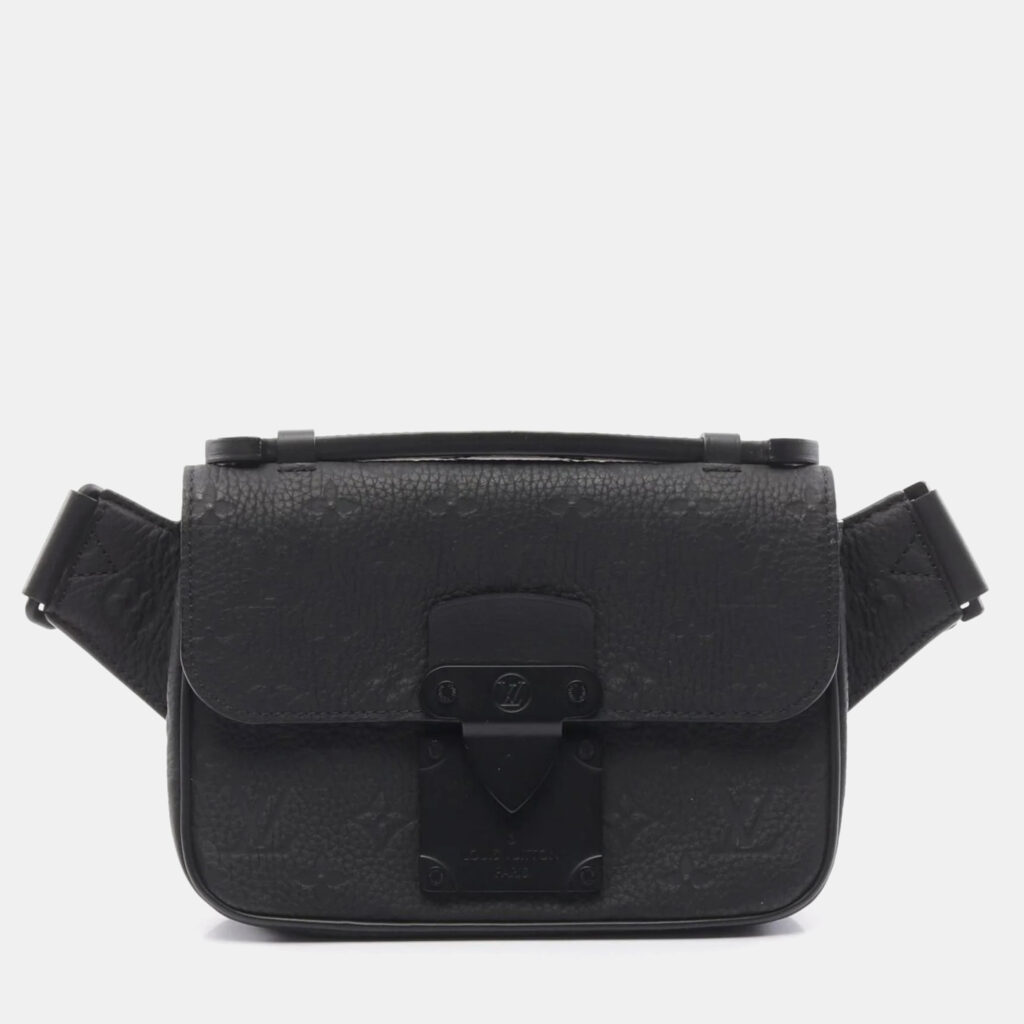 Louis Vuitton S-Lock Black Leather Shoulder Bag Louis Vuitton S-Lock Black Leather Shoulder Bag