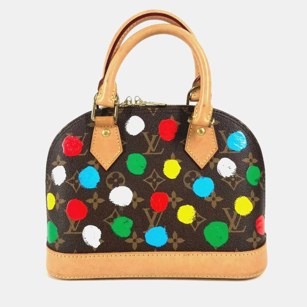 Louis Vuitton Alma BB LV x YK Brown Canvas Crossbody Handbag Louis Vuitton Alma BB LV x YK Brown Canvas Crossbody Handbag