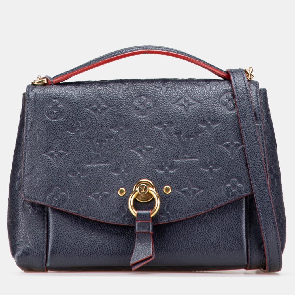 Louis Vuitton Navy Blue Monogram Empreinte Blanche BB