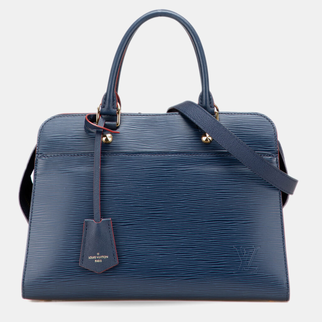 Louis Vuitton Blue Epi Vaneau MM Bag