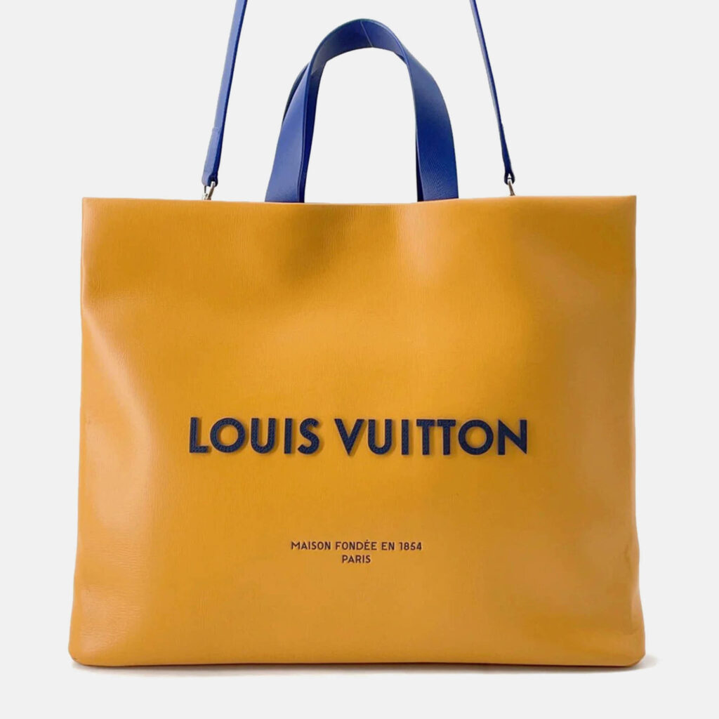 Louis Vuitton Shopper Tote Saffron Leather Size MM Louis Vuitton Shopper Tote Saffron Leather Size MM