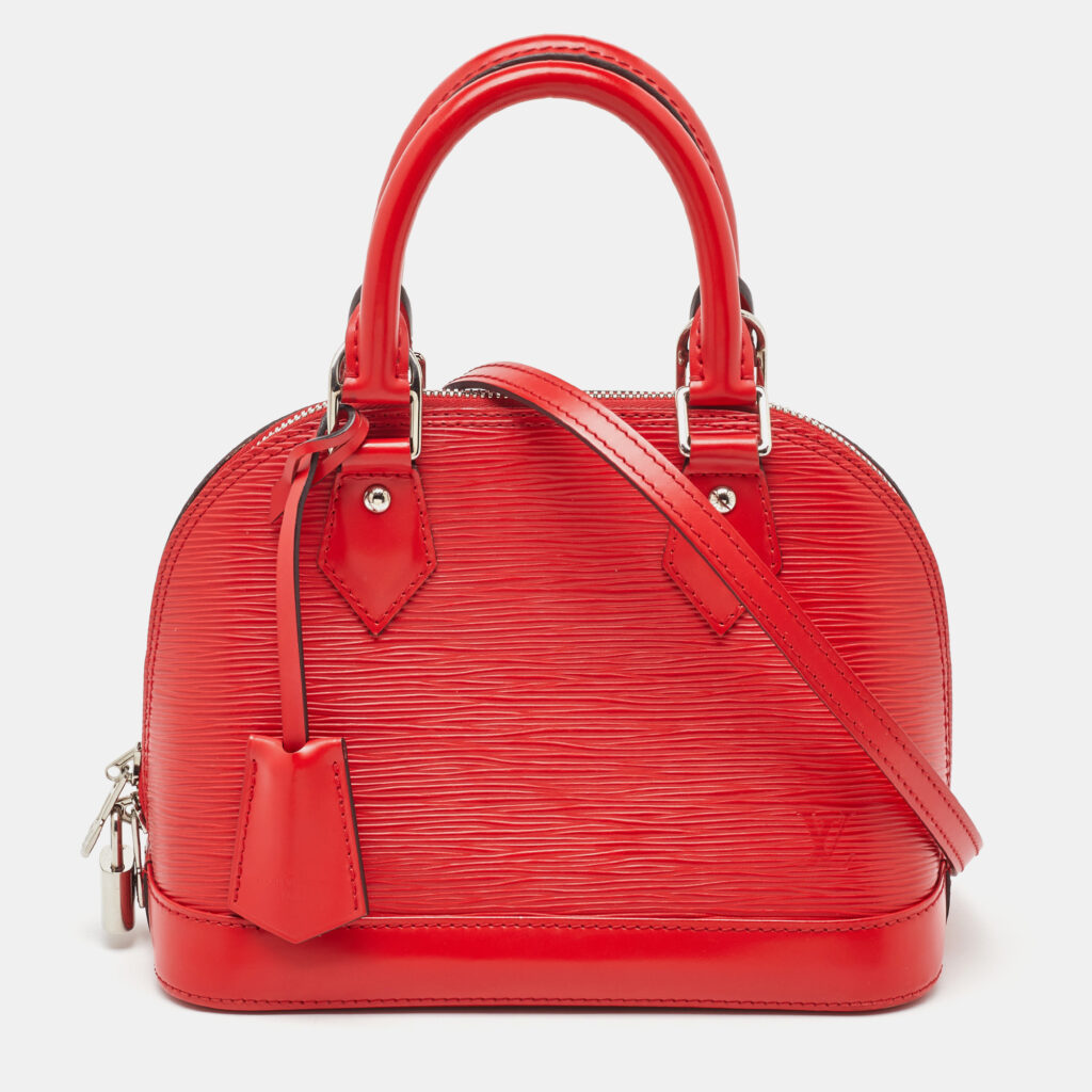 Louis Vuitton Coquelicot Epi Leather Alma BB Bag Louis Vuitton Coquelicot Epi Leather Alma BB Bag