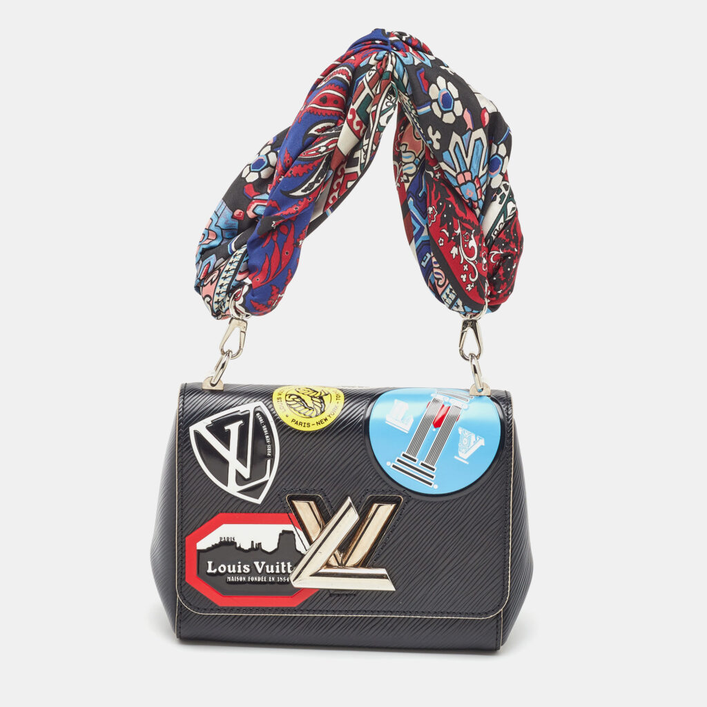Louis Vuitton Black Epi Leather World Tour Twist PM Bag Louis Vuitton Black Epi Leather World Tour Twist PM Bag