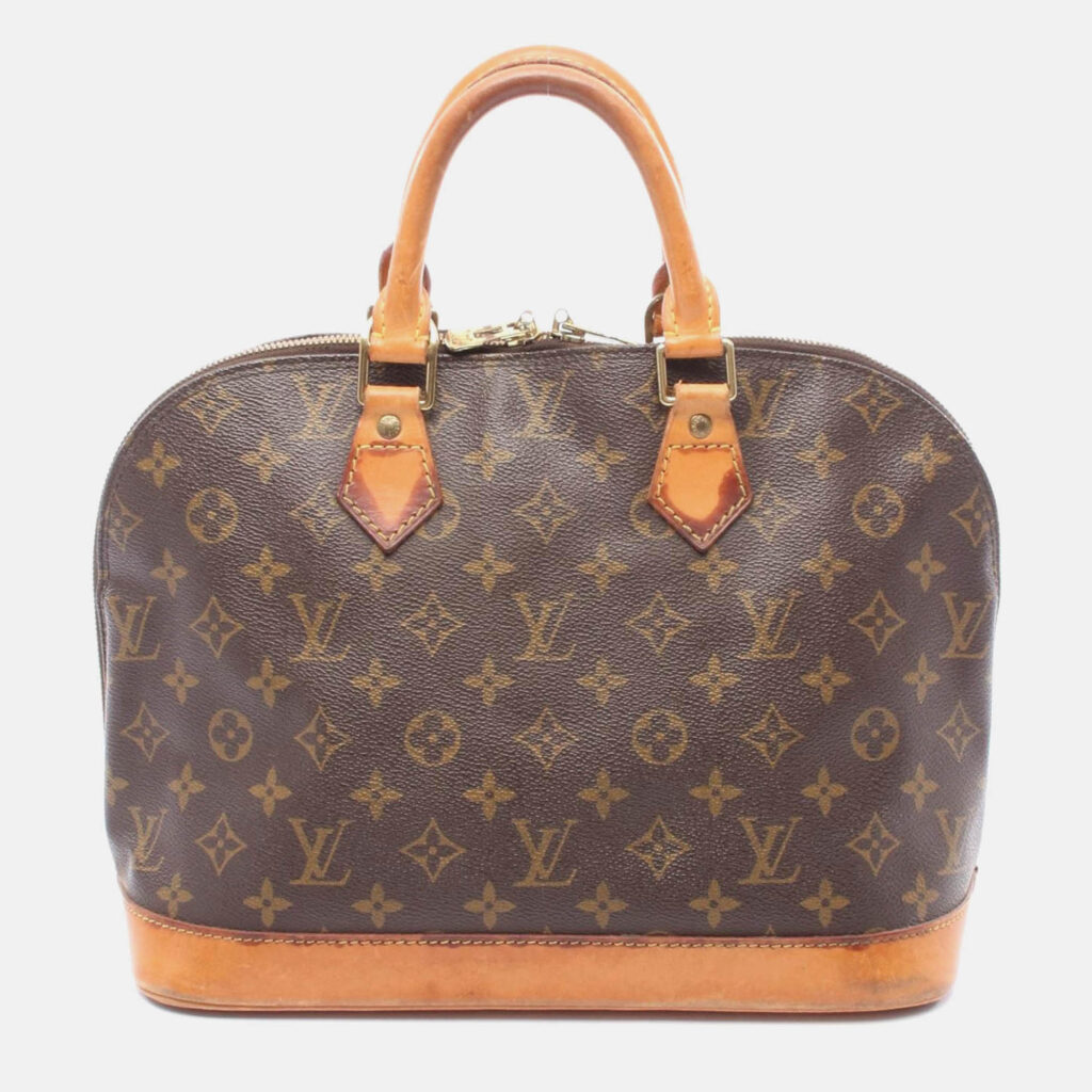 Louis Vuitton Alma PM Handbag Monogram Canvas Leather Brown Louis Vuitton Alma PM Handbag Monogram Canvas Leather Brown