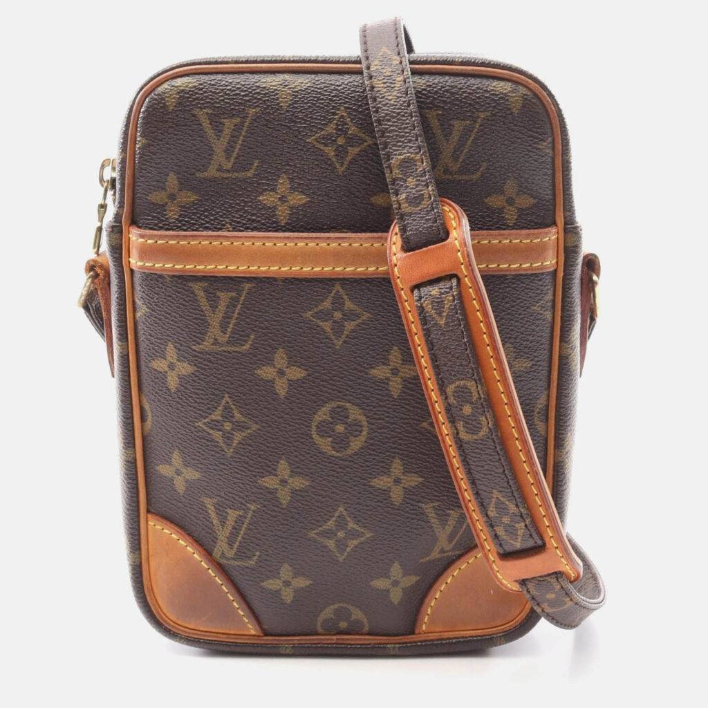 Louis Vuitton Danube Shoulder Crossbody Bag Monogram Brown