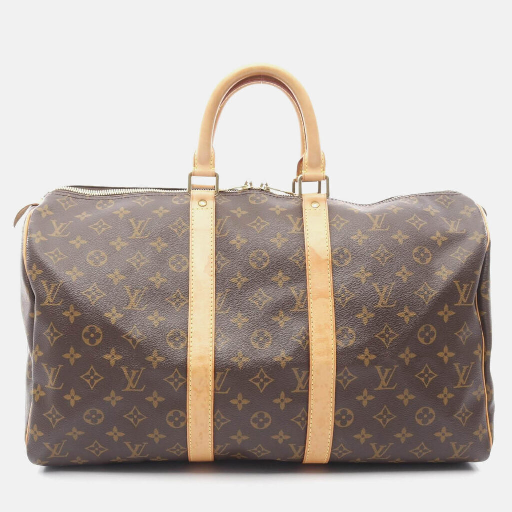 Louis Vuitton Keepall 45 Travel Duffle Handbag Monogram Canvas Louis Vuitton Keepall 45 Travel Duffle Handbag Monogram Canvas
