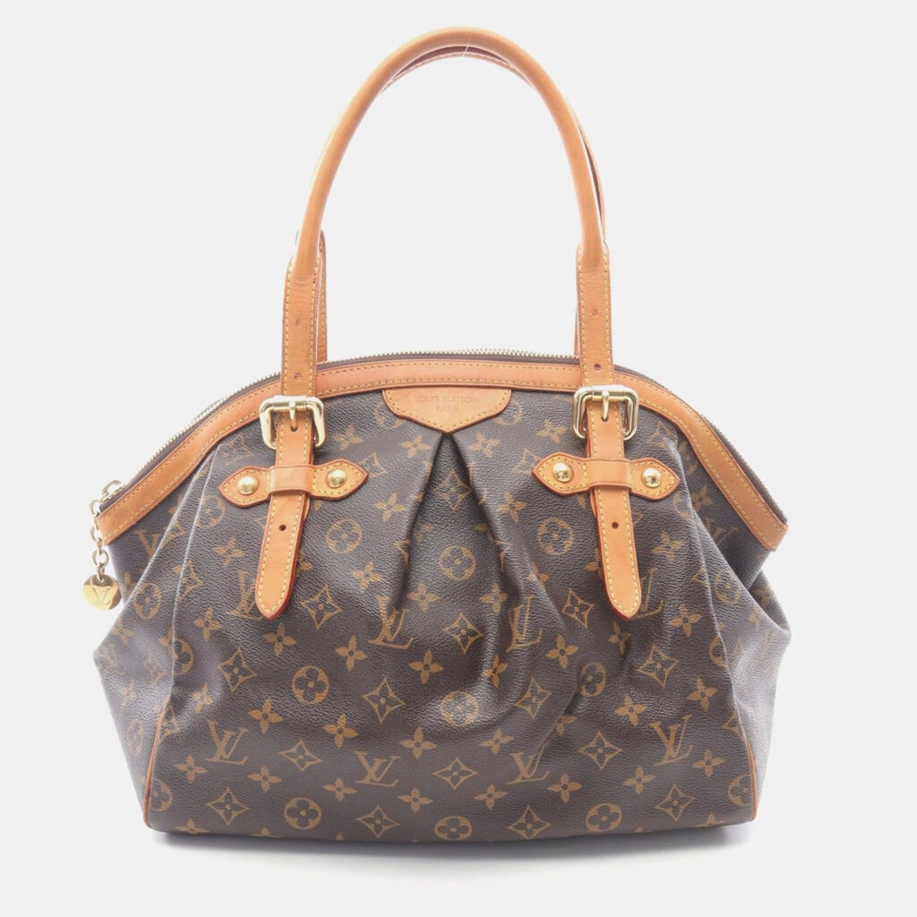 Louis Vuitton Tivoli Gm Handbag Monogram Canvas Leather Brown