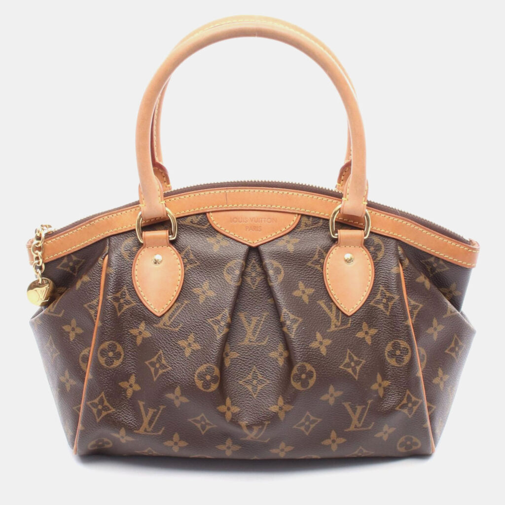 Louis Vuitton Tivoli Pm Handbag Monogram Canvas Leather Brown Louis Vuitton Tivoli Pm Handbag Monogram Canvas Leather Brown