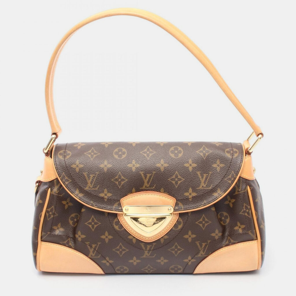Louis Vuitton Beverly Mm Shoulder Hand Bag Monogram Canvas Brown
